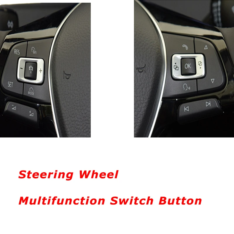 Steering Wheel Multifunction Switch Button Trim Control Volume Key Cover For VW Golf 7 5G0959442AE 5G0959442AD, LEFT HAND DRIVE