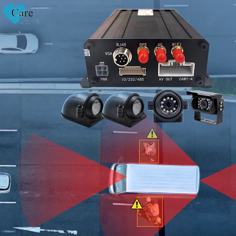 

CareDrive MR910-BSD Ai MDVR, для грузовиков, автомобилей, обнаружение пятен, датчик обнаружения, система мониторинга BSD камеры, комплект для автомобилей