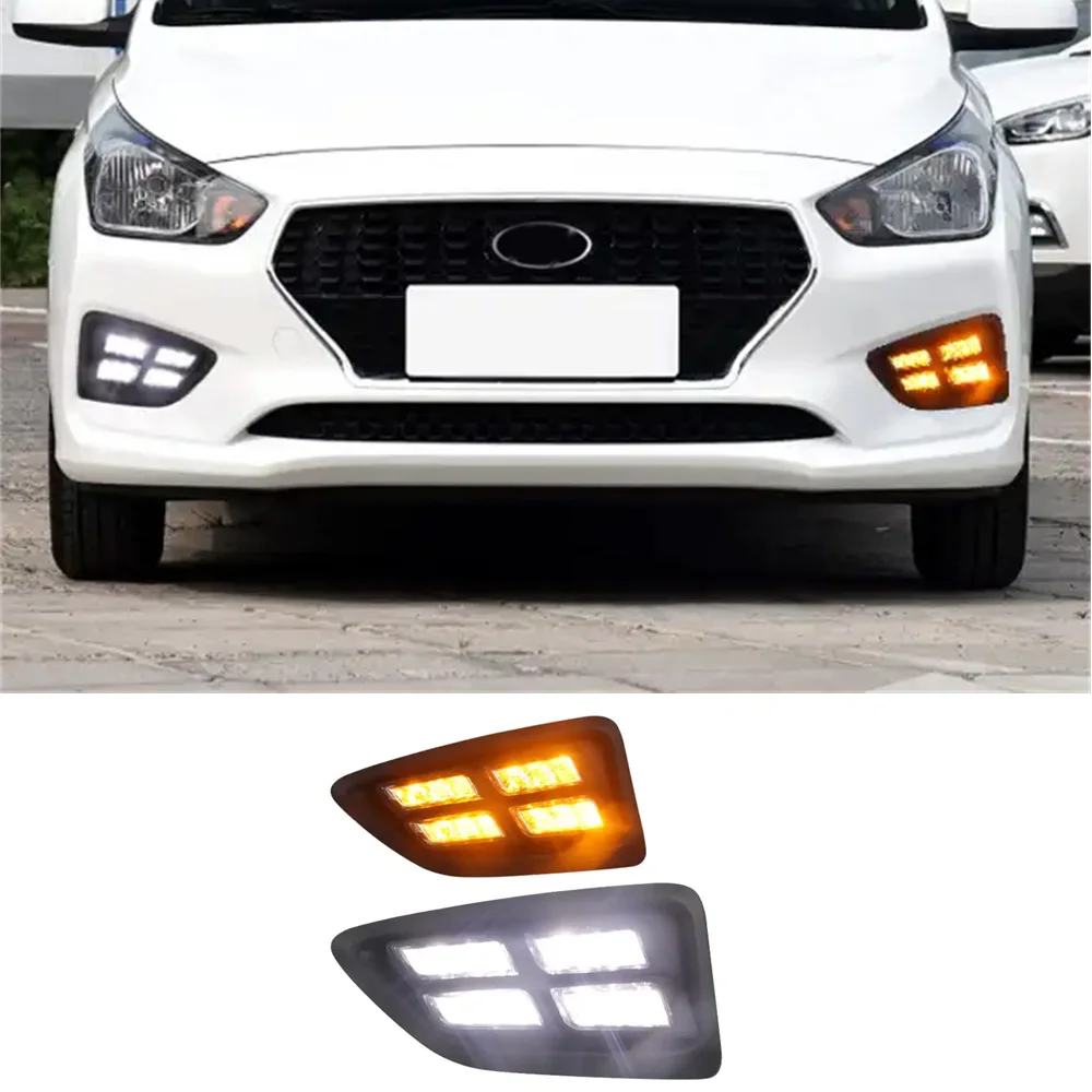 

Daytime Running Light For Hyundai Verna Reina 2017 2018 Led Drl Fog Lamp 12V Daylight