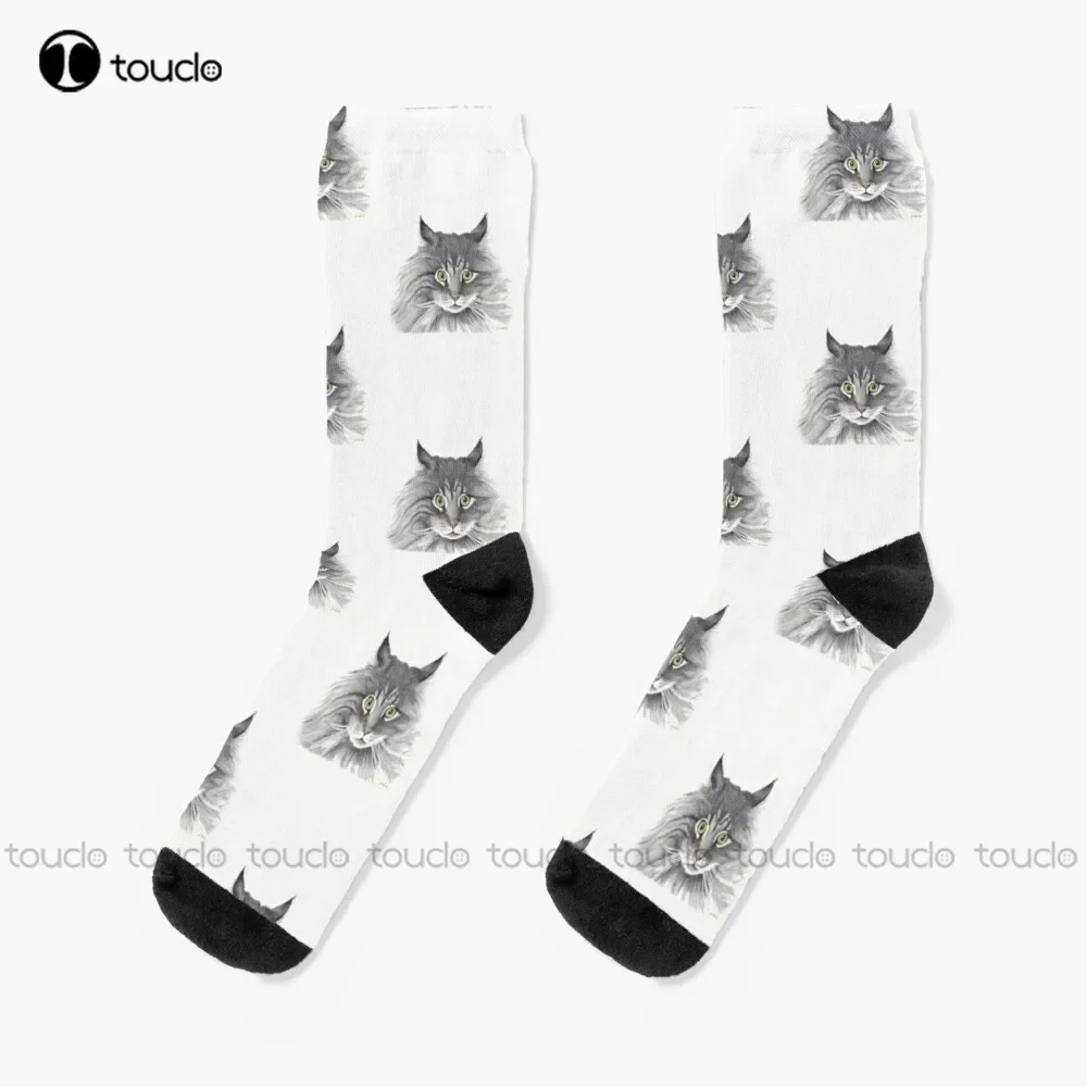 

Maine Coon Funny Faces - Orion’ Socks Fun Socks Unisex Adult Teen Youth Socks Personalized Custom 360° Digital Print