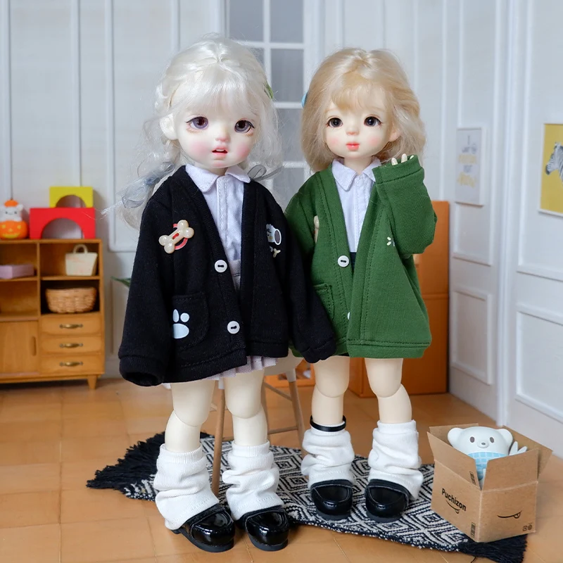 

1/6BJD Doll Clothes Dog Cardigan Coat Shirt Belt Dress Jacket Shoes Accessories for 1/6, Yosd, 30cm BJD Doll Accessories