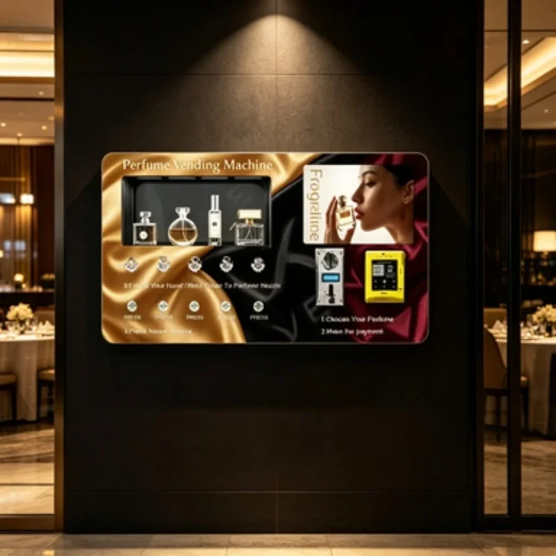 FL Smart Touch Screen Wall Mounted Credit Card Perfume Spraying Vending Machine with SDK