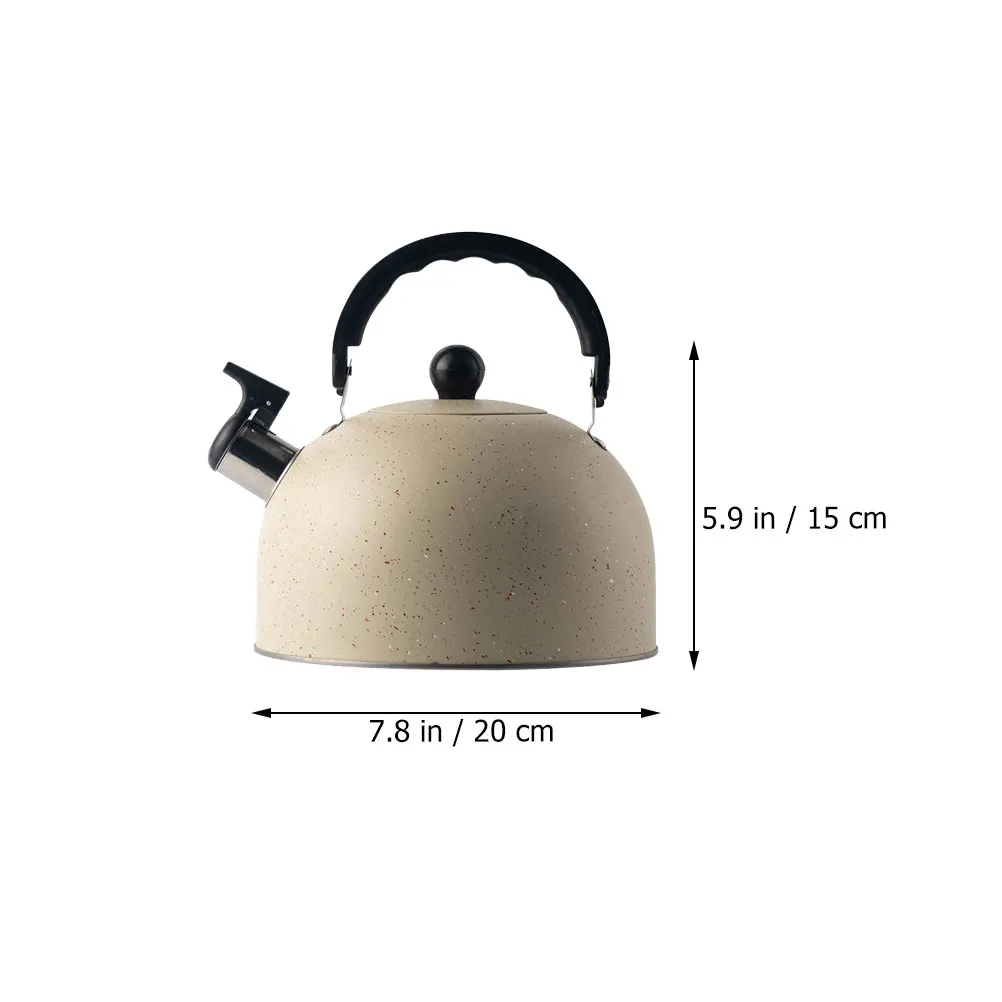 

2.5L Whistling Kettle Stainless Steel Stovetop Tea Pot For Home Restaurant Boiling Water Heat Resistant Handle Compatible Gas