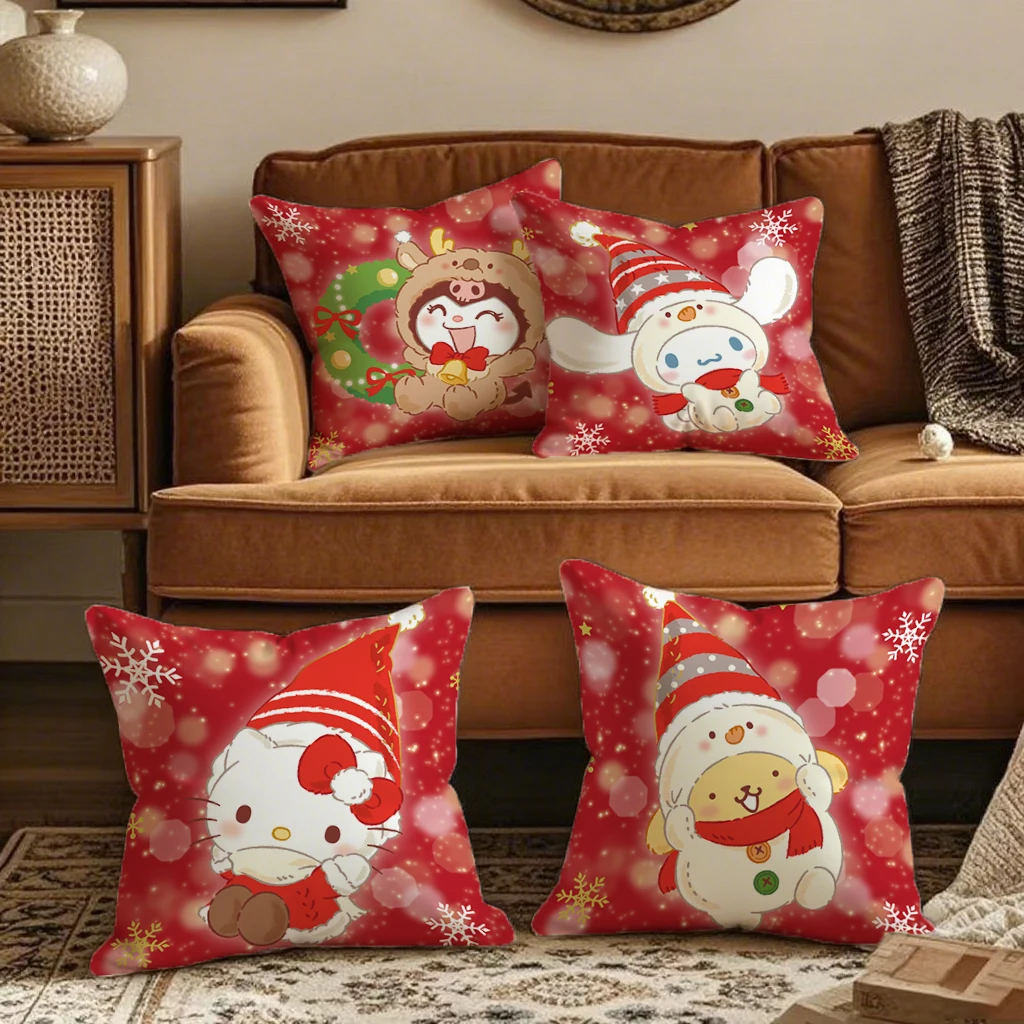 

Hello Kitty 50th anniversary commemorative pillowcaseSuitable for sofa car bedroom decorative cushion cover pillow cover
