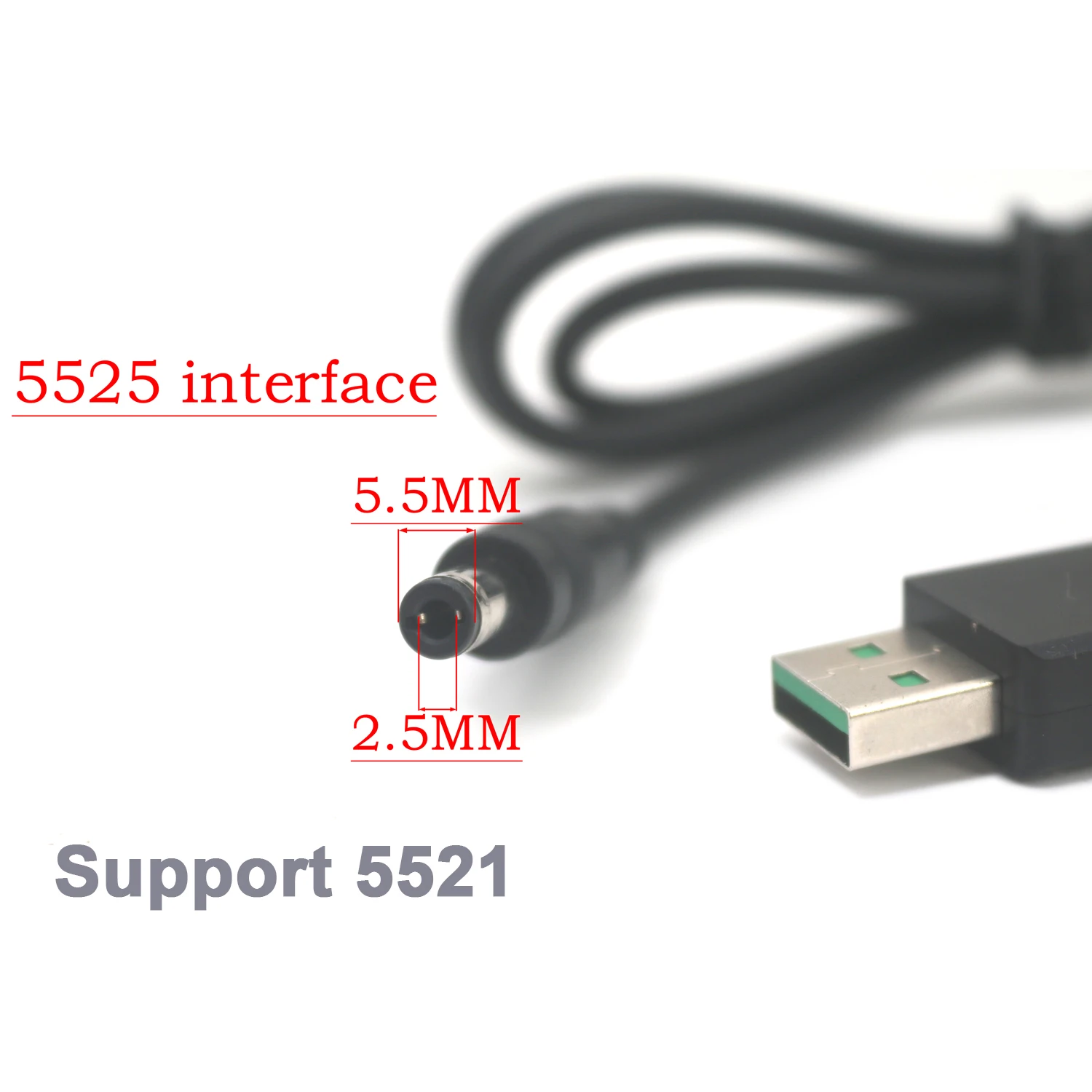 Imagem -02 - Usb Boost Power Supply Cabo de Carregamento Power Bank Booster Router Converter 30w 8a 4.5v20v 5525 5521 5v 9v 12v 15v 19v