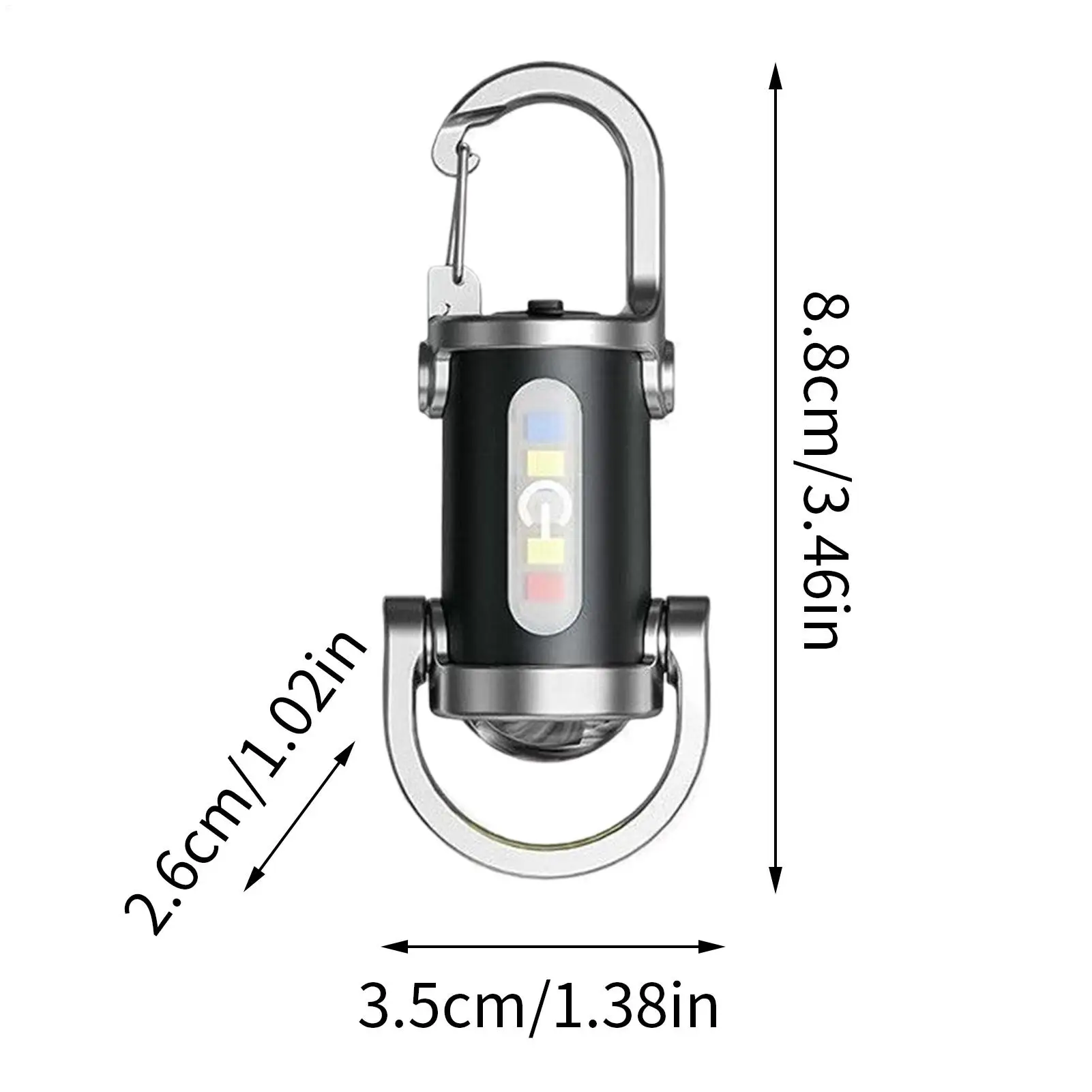 Leistungsstarke LED-Schlüsselanhänger-Lampe, LED-Schlüsselanhänger-Licht, USB-Aufladung, kleine Camping-Taschenlampe, wasserdichte Mini-Taschenlampe für Outdoor-Wandern