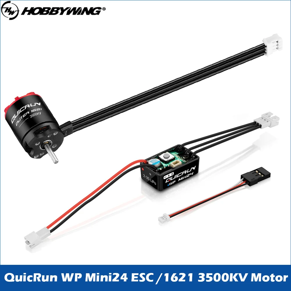 HOBBYWING QuicRun WP Mini24 25A ESC Outer 1621 3500KV Motor Brushless Sensorless Combo for 1/18 1/24 RC Model Car Crawler