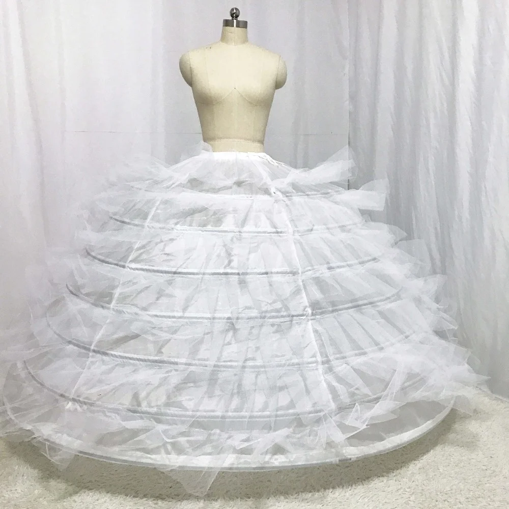 Jupon de Mariage de Styliste à Six Couches de Tulle Dur, pour Grande Robe Bouffante