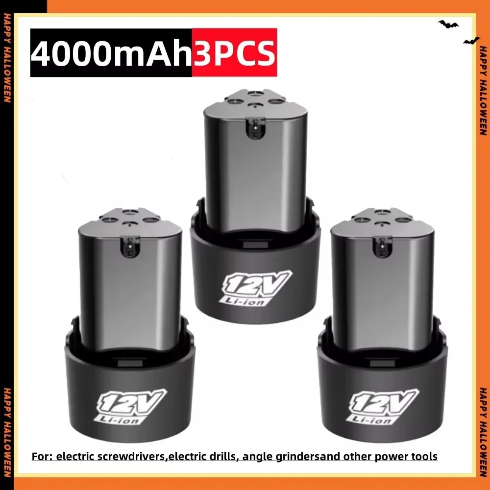 2025 Nová dobíjecí lithium-iontová baterie 4000mAh-12V pro elektrické šroubováky, vrtačky, mini úhlové brusky a elektrické nářadí - náhled 2