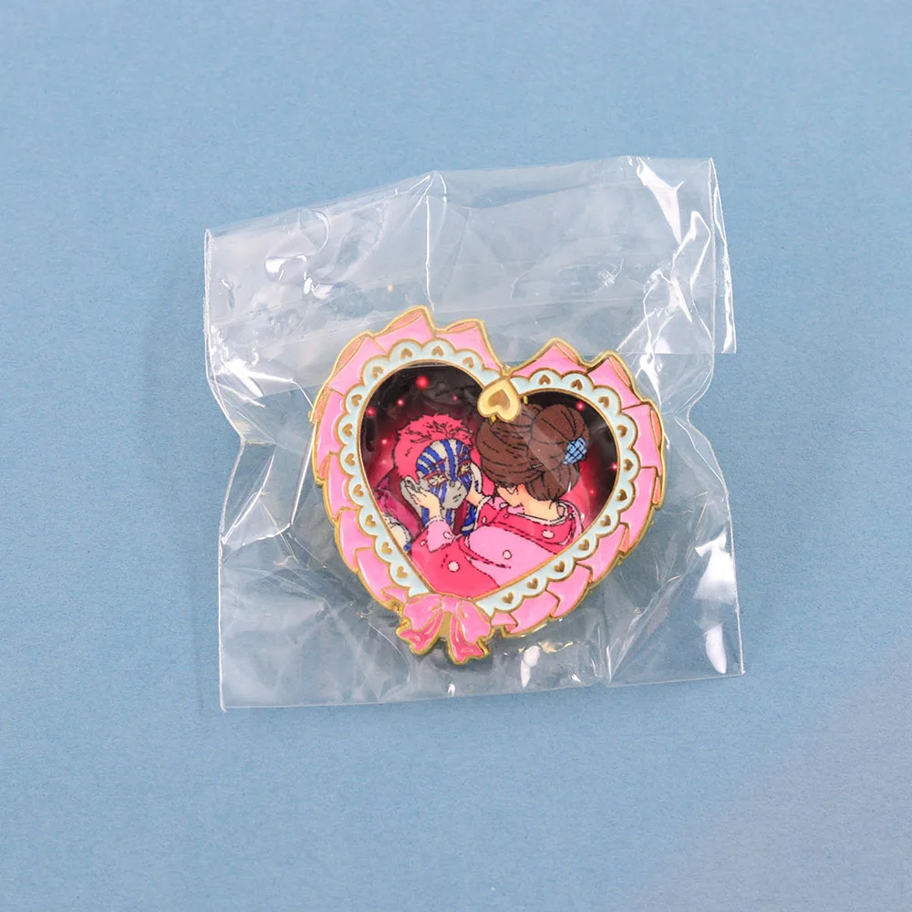 Akaza und Koyuki Paar Emaille-Brosche Rosa Herz Schleife Abzeichen Fan-Sammlerstück Anime-Merchandise Accessoires Geschenk für Freunde – Detail 14