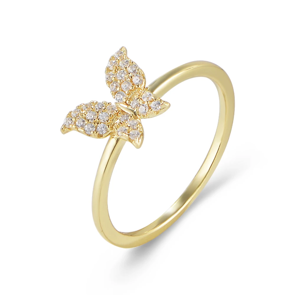 

Кольцо-бабочка из стерлингового серебра 925 пробы для женщин, уникальный дизайн, модное минималистское роскошное кольцо на палец, серебряные украшения