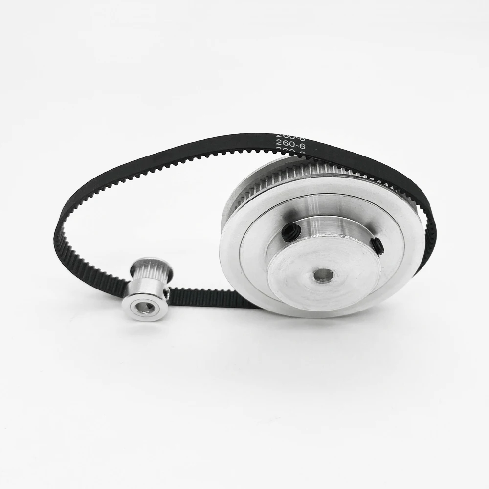 16 Teeth And 80 Teeth GT2 Timing Pulley Kit 1:5 Speed Ratio Aperture 3-25mm Width 6mm Reducer Pulley 3D Printer
