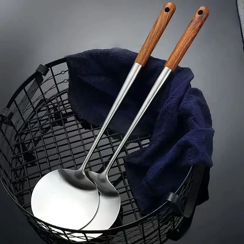 Espátula de cocina de acero inoxidable, espátula de cocina antiadherente de acero inoxidable con para el hogar, 1 ud.