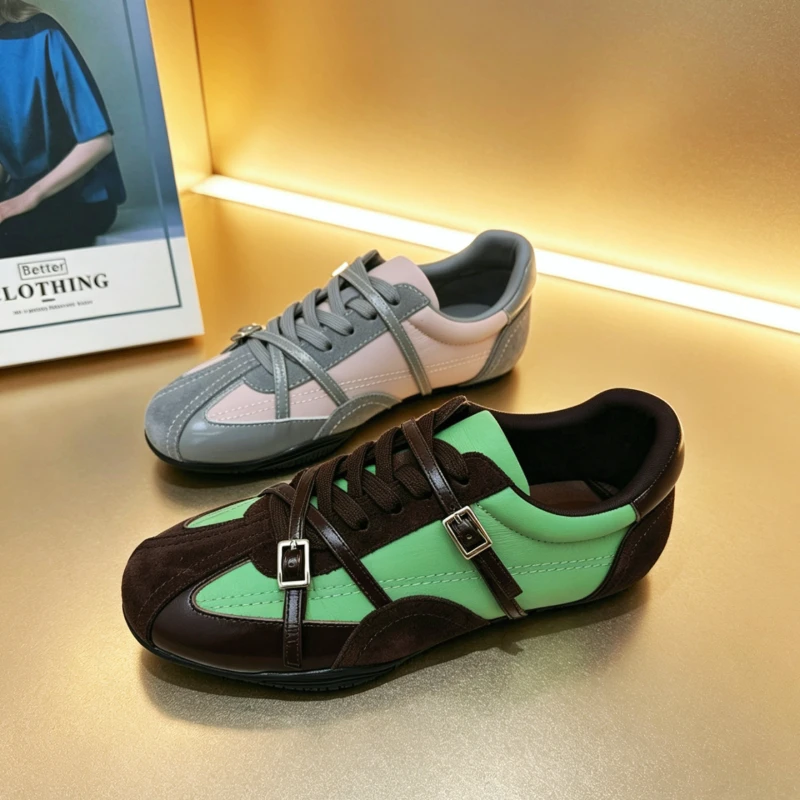 High-quality Thick-soled Round-toe Slimming, Fashionable, Versatile, Comfortable, Anti-slip, Breathable, Casual Women's Shoes