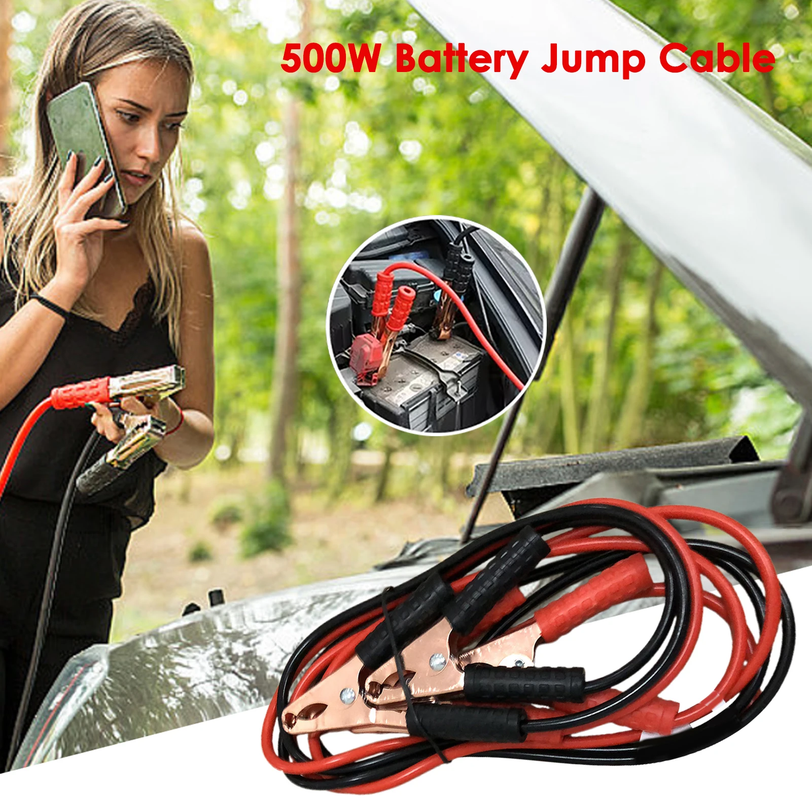 

Jumper Cable Car Battery Heavy Duty Jumping Cables Safe Booster Jump Start Cable With Good Insulation For Trucks Commercial