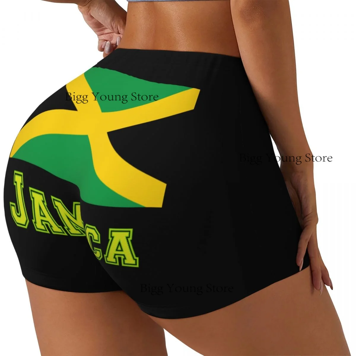 

Шорты с ягодицами, сексуальные узкие спортивные шорты с флагом Ямайки, женские удобные шорты для йоги для фитнеса
