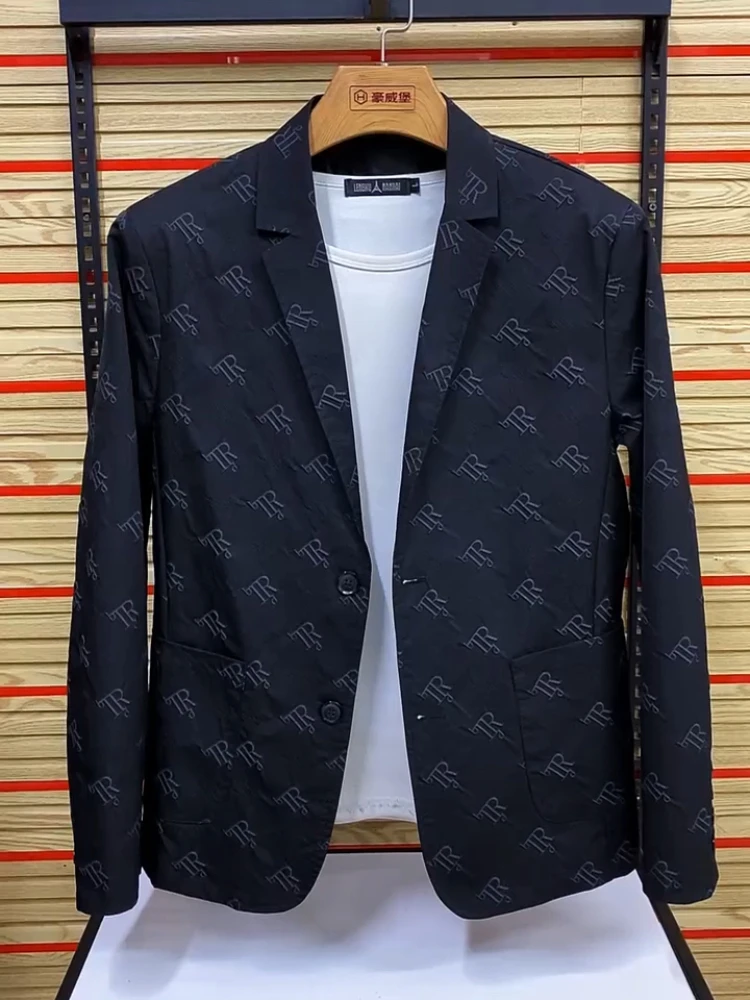 

Мужской повседневный пиджак-слипсер, универсальный модный повседневный топ, верхняя одежда в западном стиле для мужчин, пальто