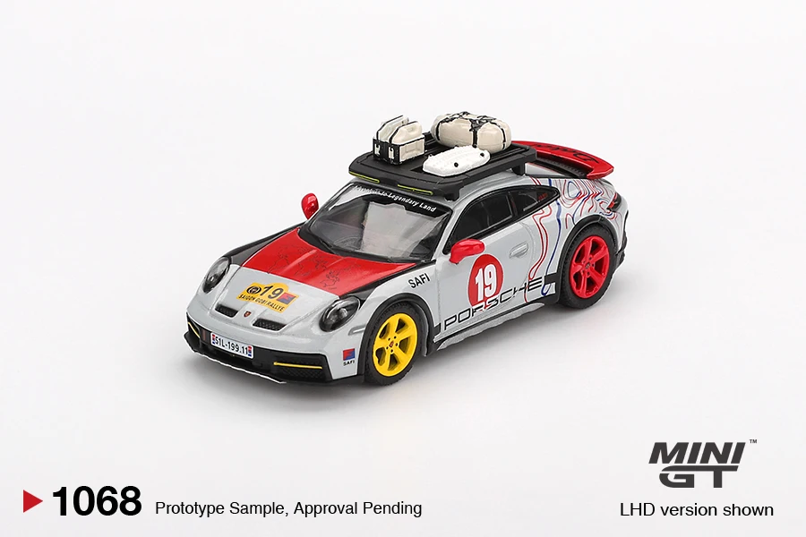 

MINIGT 1/64 Porsche 911 Dakar Uncle Rally MGT01068-CH автомобиль из сплава, литая под давлением металлическая модель, детские игрушки для мальчиков