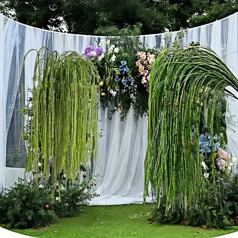 3 Stück grüne Weide, künstliche hängende Ranken für Hochzeit, Garten, Hof, Zuhause, Outdoor, Party, dekorative Pflanzen – Detail 2