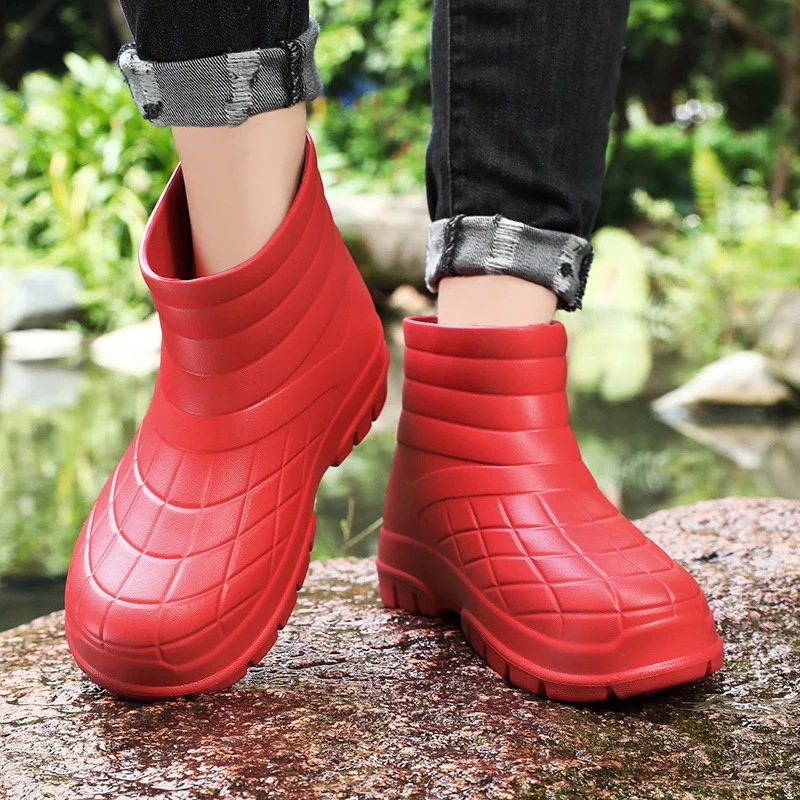 Fashion Women's Rain Boots Waterproof Outdoor Casual Shoes Snow Boots Couple Water Shoes Non-slip And Comfortable