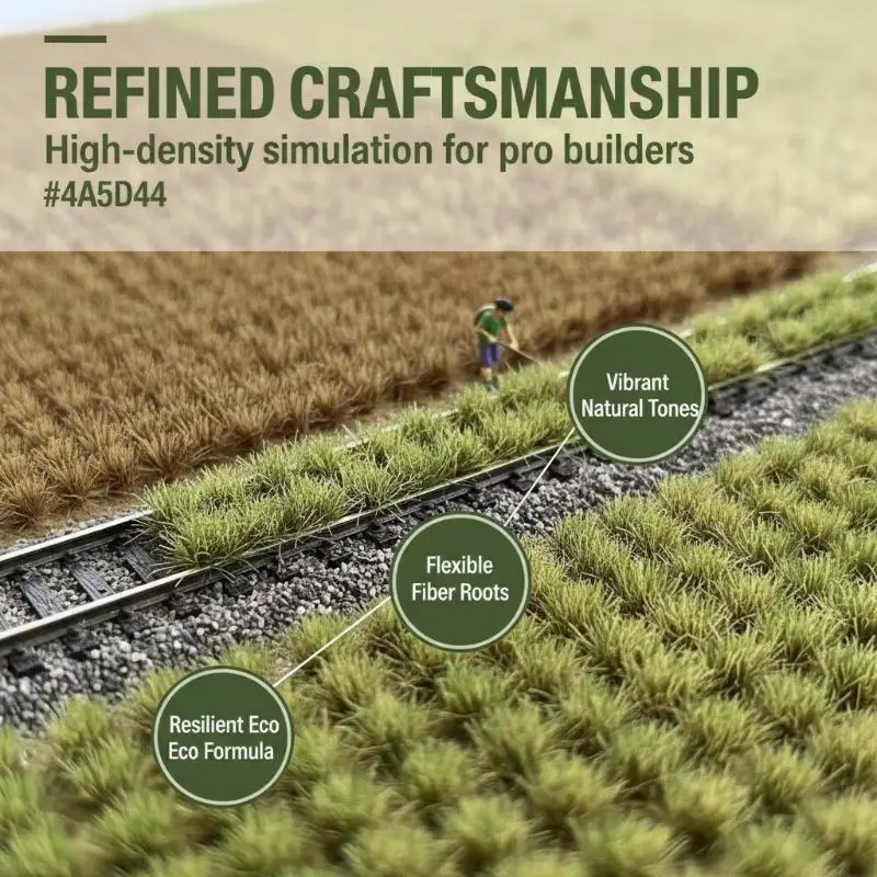 91Pcs Mini Farmland Static Railroad Terrain Miniature Scenery Tufts Model Bushy Static Grass Microlandscape Model