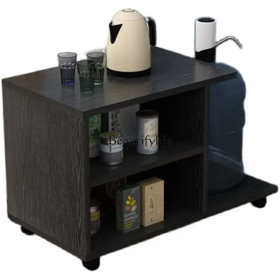 LJYMovable small coffee table tea table living room small table large bucket rack