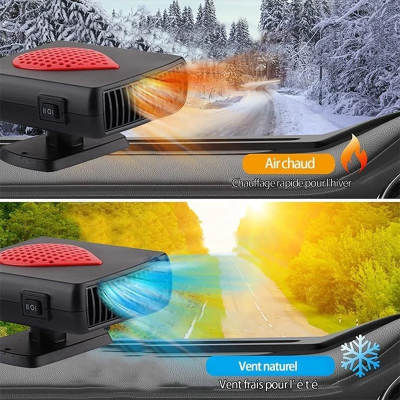 12V Car Fan Heater,150W Car Defroster for Windshield,Hot and Cold Car Cooling Fan with Cigarette Lighter Socket,B