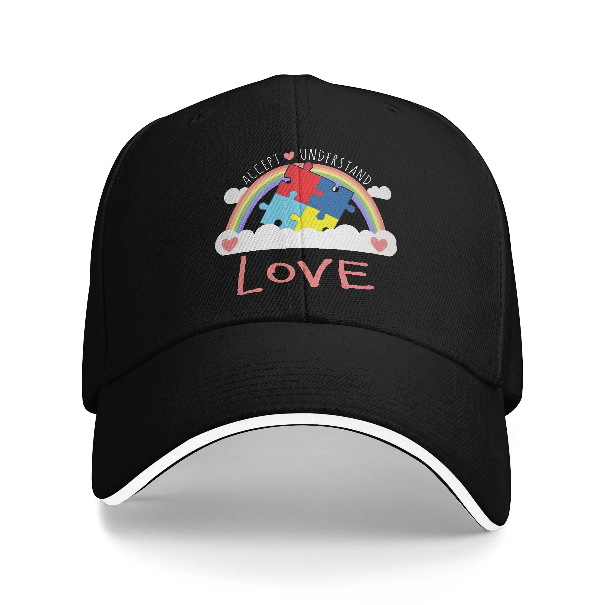 Unisex Autism Awareness Respect Love Support  Hats Fashion Baseball Cap  Sun Hat Golf Headewear Gift