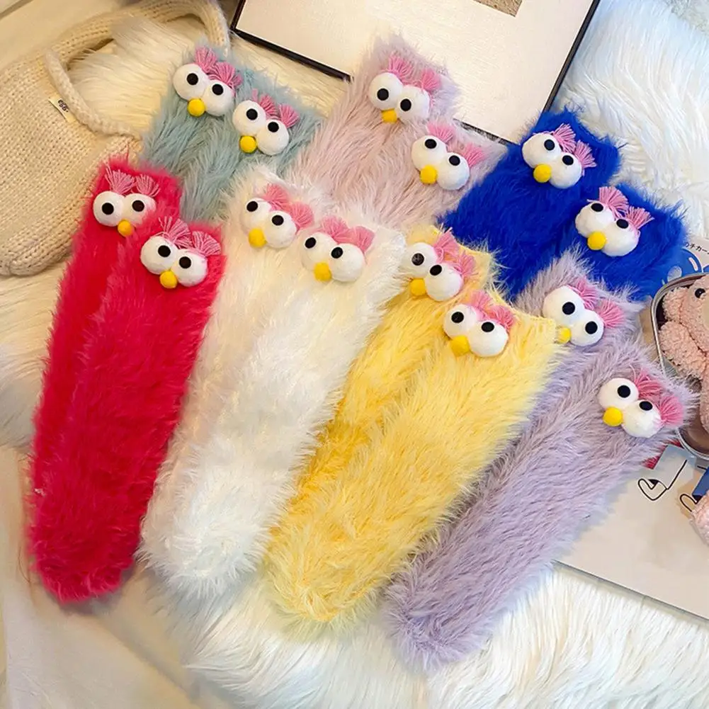 

Plush Socks Cozy Winter Slipper Socks for Women Fun Plush 3d Novelty Design Warm Fuzzy Indoor Floor Socks for Christmas Joy Warm