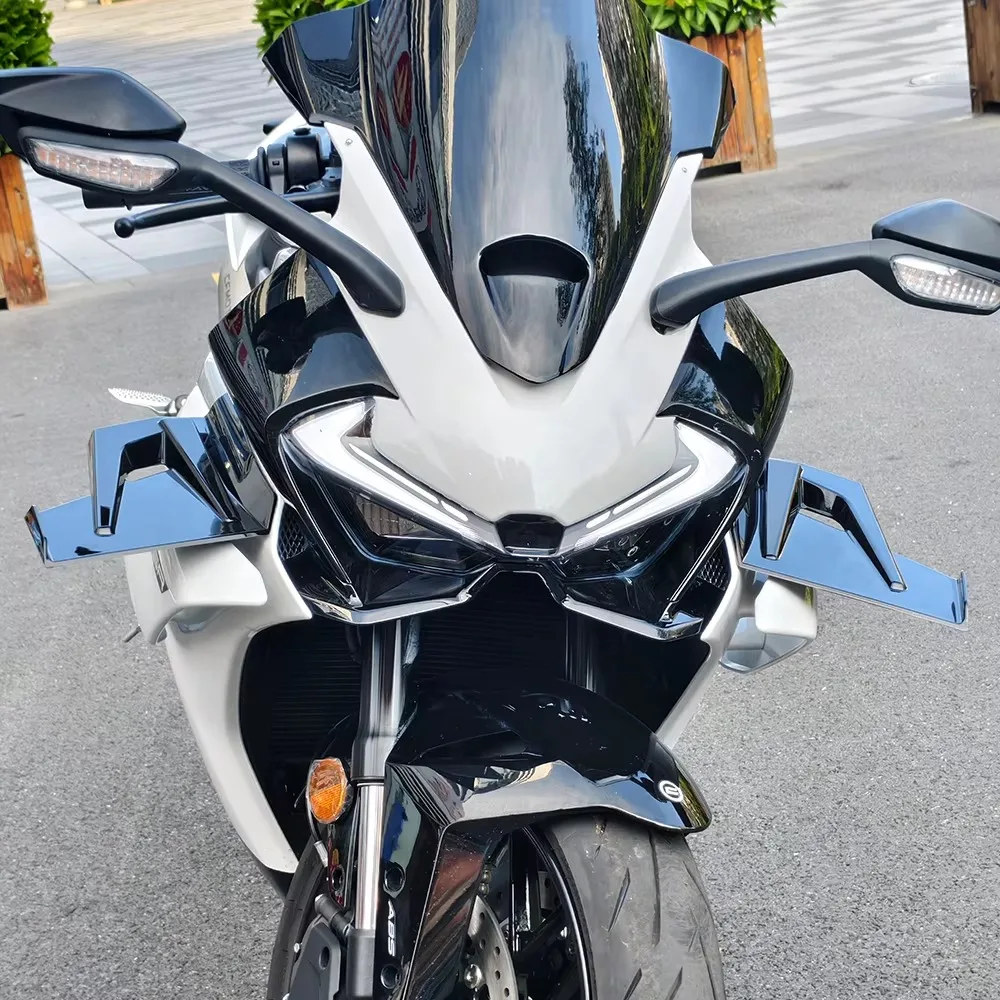 For CFMOTO 500SR Voom CF500 500 SR cf500 Motorcycle Front Spoiler Fairing Parts Aerodynamic Wing Kit Fixed Winglet Fairing Wing view 6