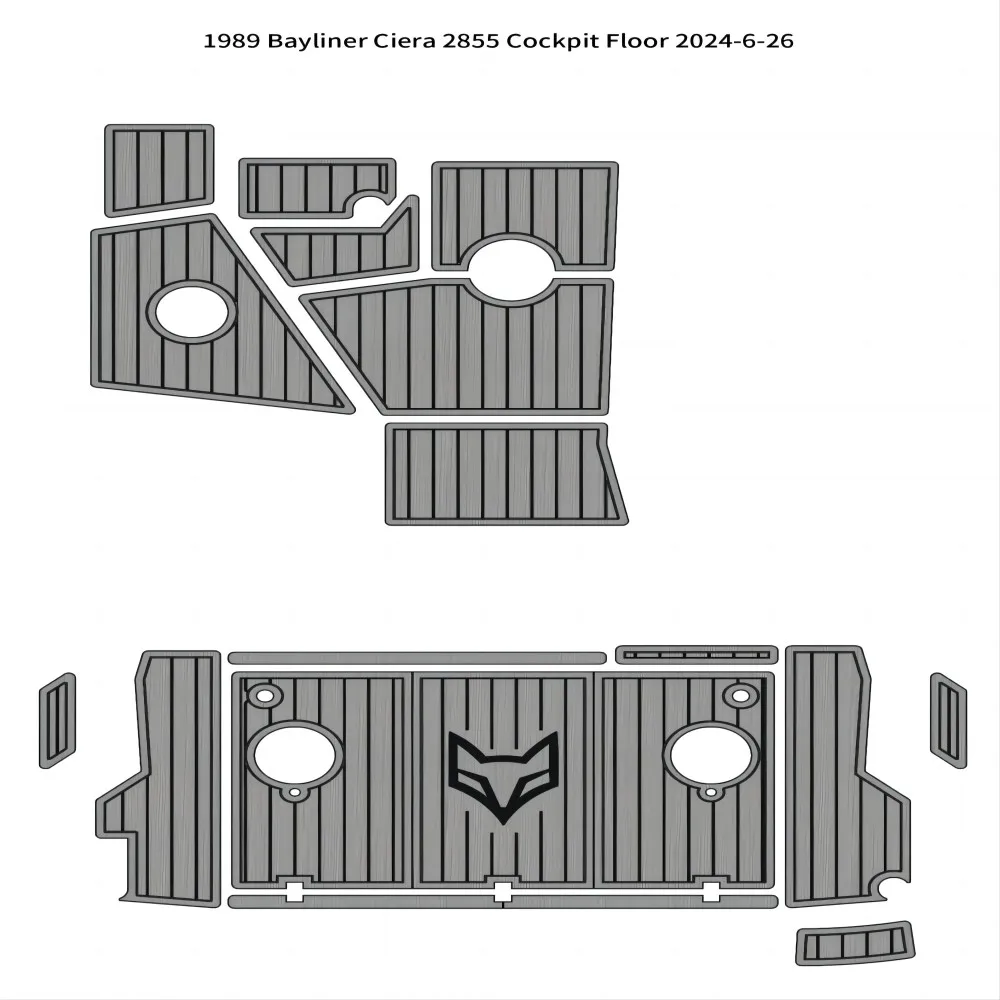 

1989 Bayliner Ciera 2855 Cockpit Pad Boat EVA Teak Floor SeaDek Gatorstep Style Self Adhesive srhseyhsjsx