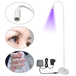 10W UV LED Curing Lamp With Foot Switch Quick Dry Nail Polish Eyelash Curing Floor Lamp for Home DIY & Salon Manicure Decor