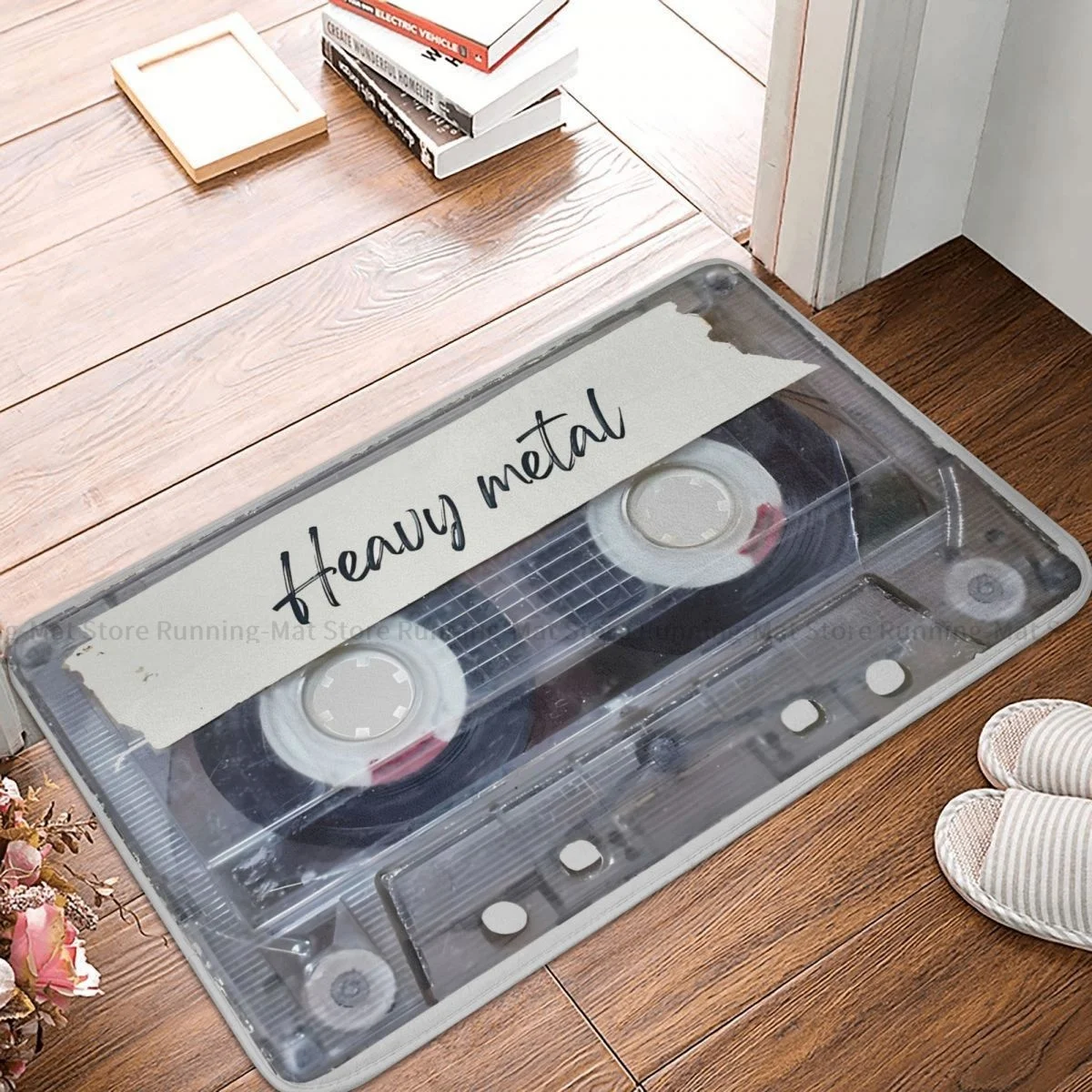 Recorded Music Cassette Old School Bath Non-Slip Carpet Heavy Metal Living Room Mat Entrance Door Doormat Floor Decoration Rug