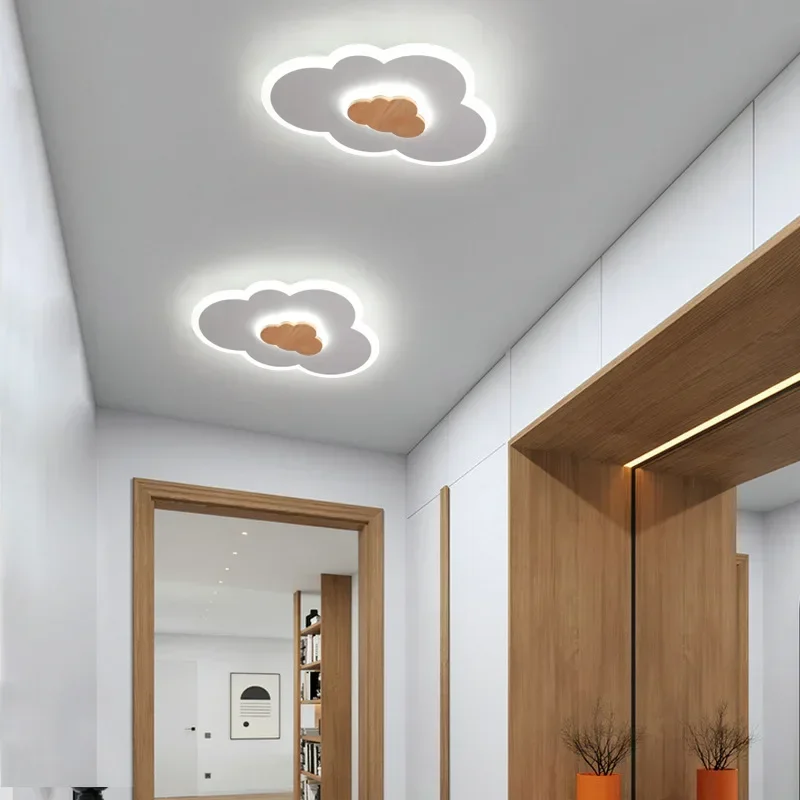 Imagem -04 - Luzes Led Nórdicas para Decoração de Quarto Infantil Lâmpadas de Teto Nuvem e Aeronaves Lâmpada Nórdica Criativa Proteção para os Olhos Meninos e Meninas