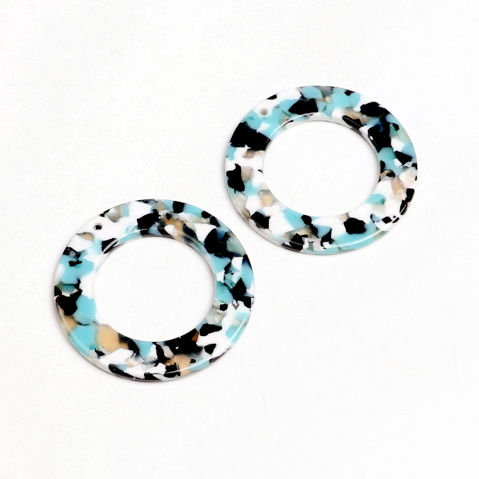 Leopard Print Circle Charm for DIY Jewellery Making