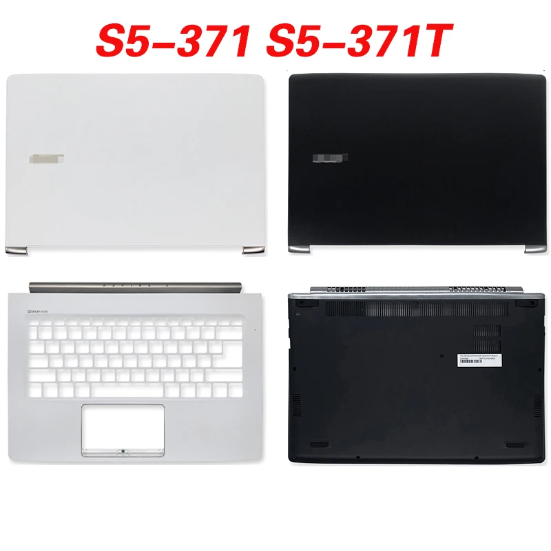 

New Laptop Case For acer Aspire S 13 S5-371 S5-371T LCD Back Cover Palmrest Bottom Case Black 60.GCHN2.001 White 60.GCJN2.001