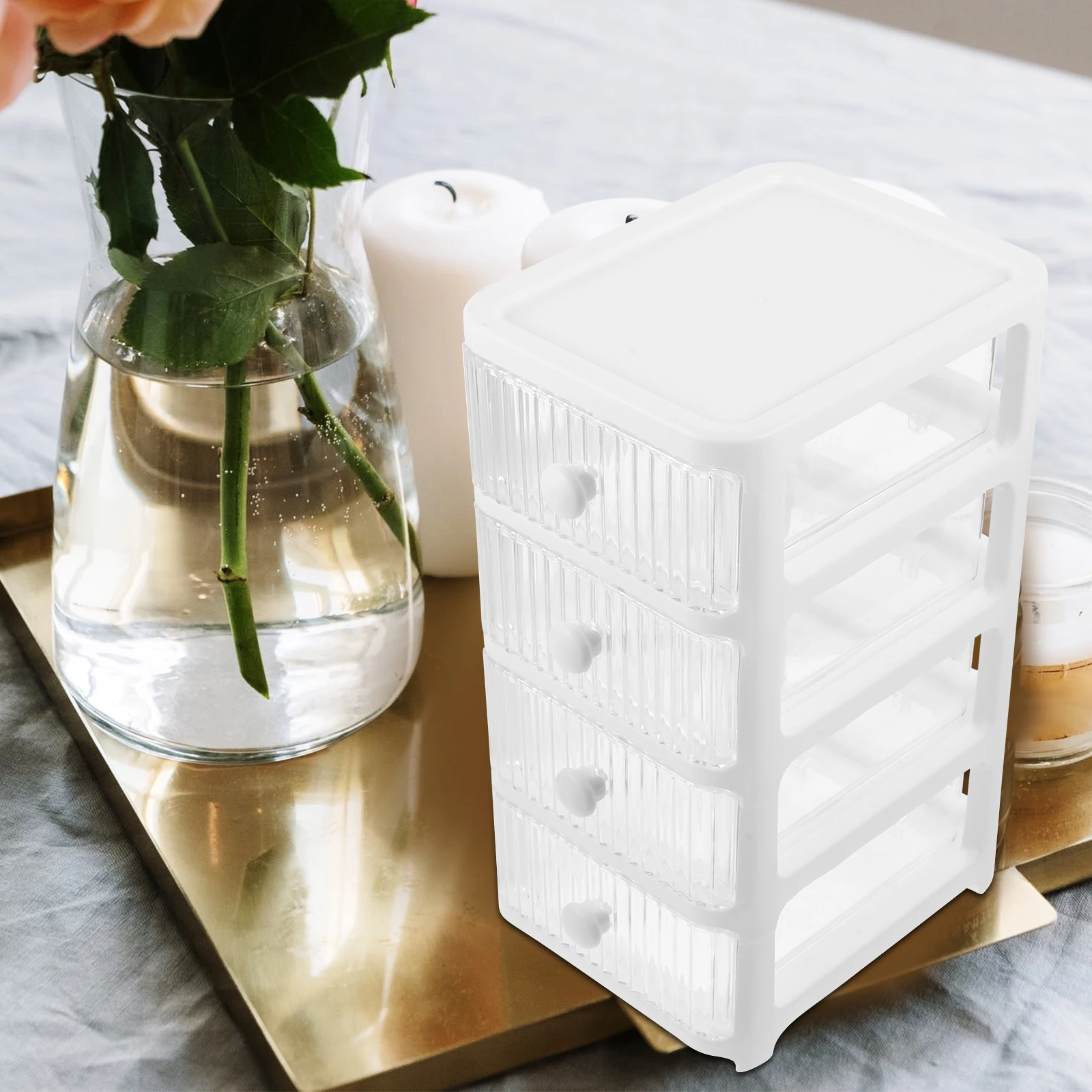 

Desktop Storage Organizer with Drawers Multi-Layer Drawer Box for Office Home School Stationery Makeup Sundry