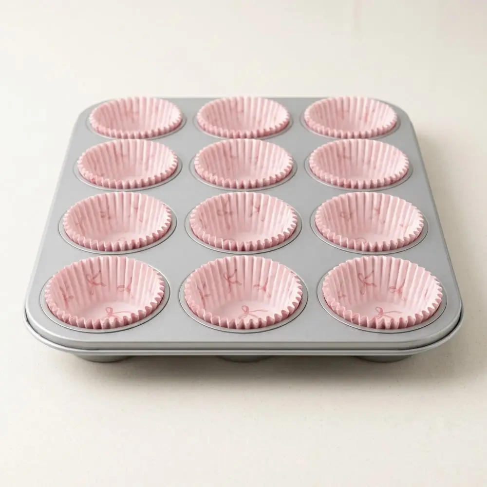 100 pcs Mini Size Cupcake Case Liners Bowknot Wrappers Cake Paper Liners Grease-proof Paper Decorating Tool Cake Mold