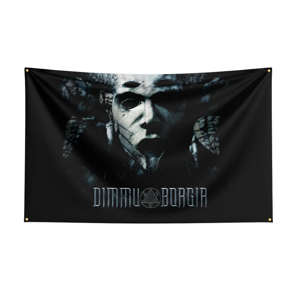 3x5 قدم فرقة الروك الثقيلة D-Dimmu-Borgirs العلم البوليستر الطباعة الرقمية راية لغرفة النوم جدار الفن خارج الباب نسيج ديكورا