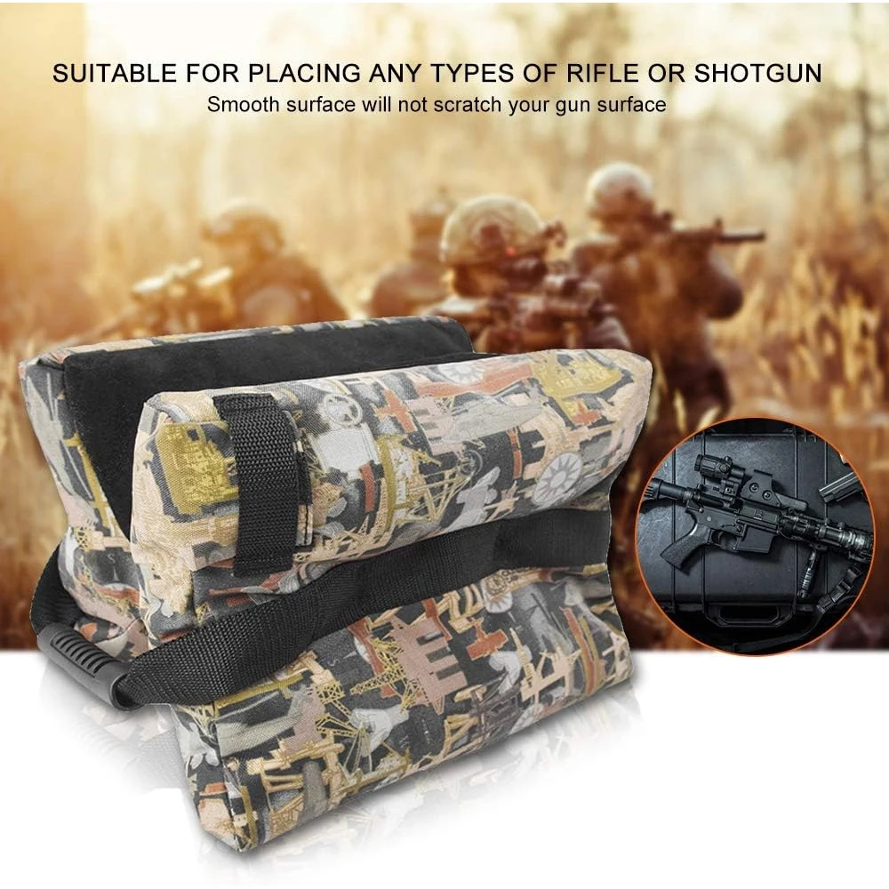 Unfilled Shooting Rest Sandbag Hunting Shooting Support Bag Outdoor Tactical Camouflage Target Sports Shooting Rest Sandbag