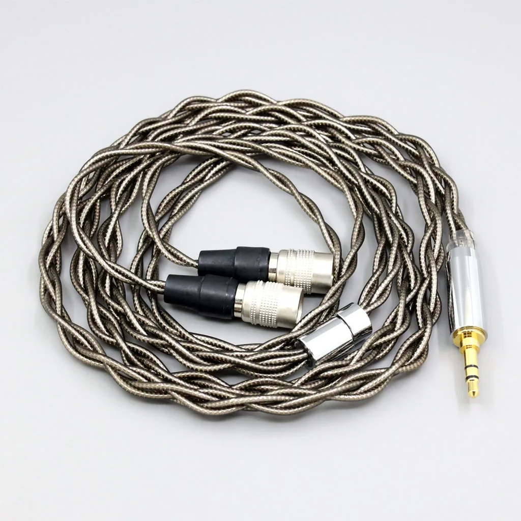 99% puro prata paládio + grafeno ouro fone de ouvido blindagem cabo para alto-falantes alfa cão éter c fluxo mad cão aeon ln008215