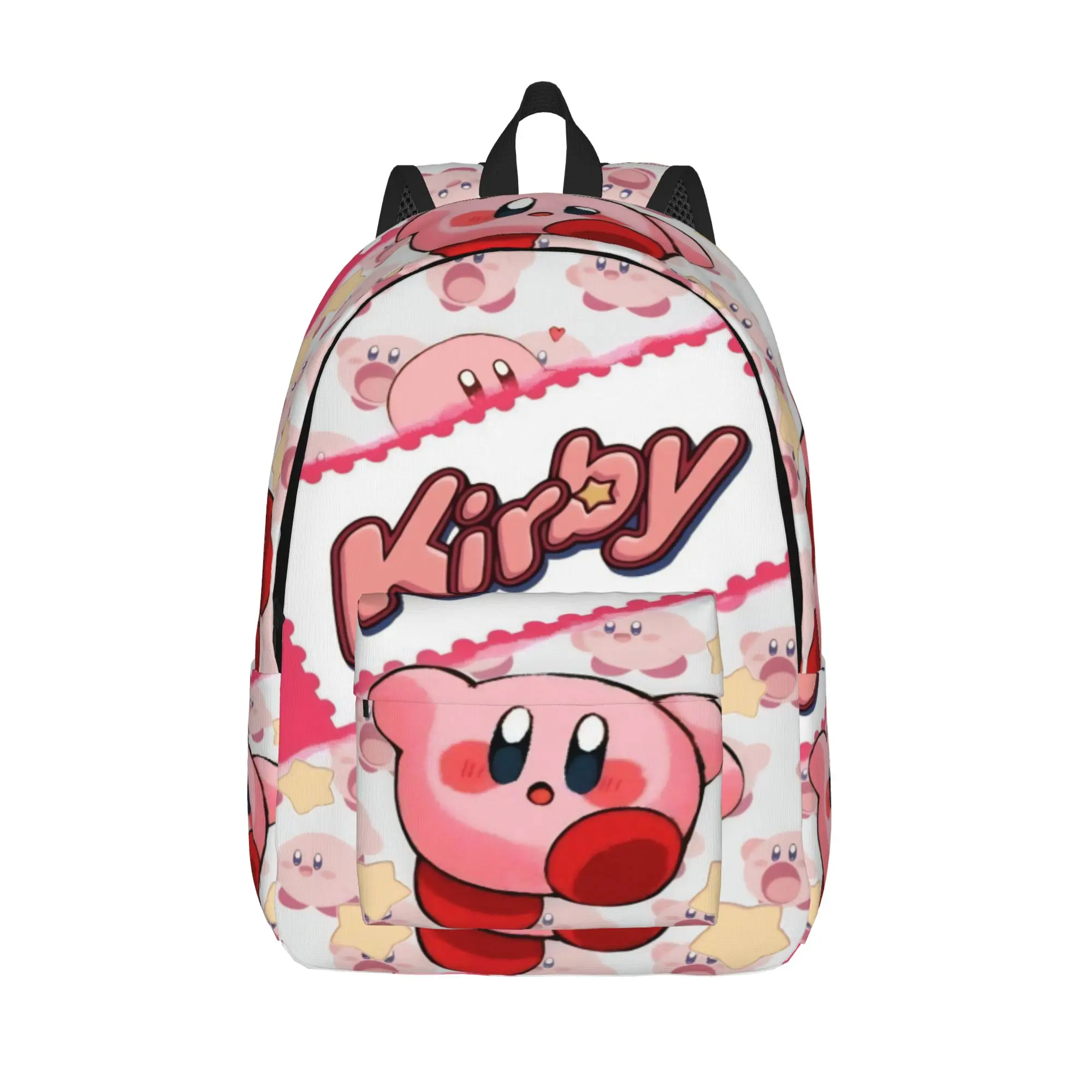pink kirbys funny game Fashion Backpack Gift High School Hiking Travel  Daypack for Men Women Laptop Canvas Bags
