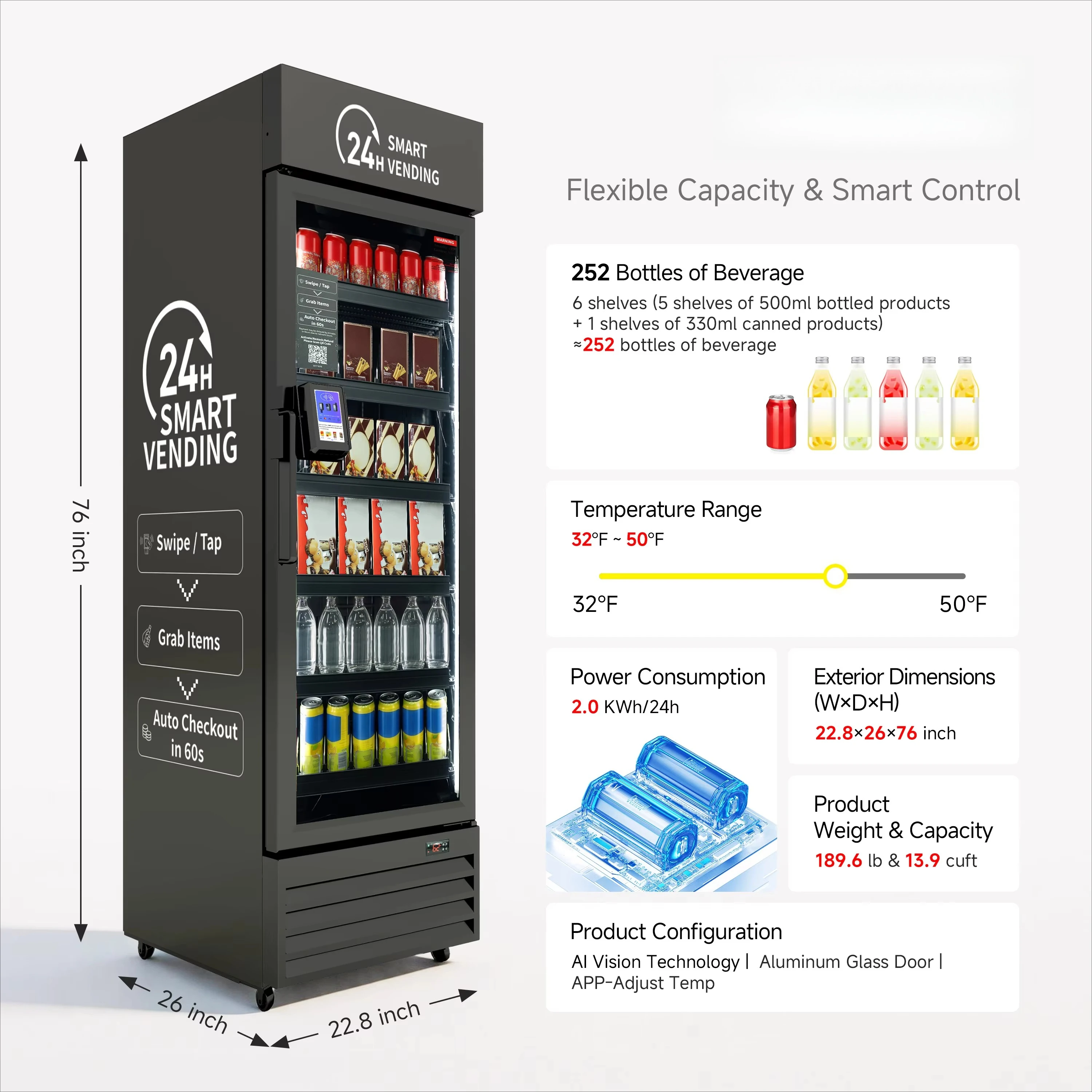 FOODLINE Park Leisure Stall Snack Drink Vending Machine Wind Resistant Cabinet Anti Collision Storage Rack Frame