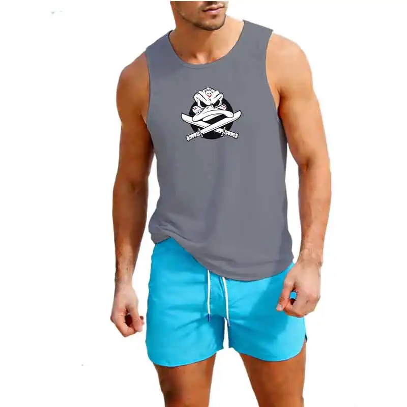 Gym Tank Top Running Sleeveless Shirt Fitness Workout Vest Men Basketball Jersey Training Bodybuilding Workout Stringer Singlets