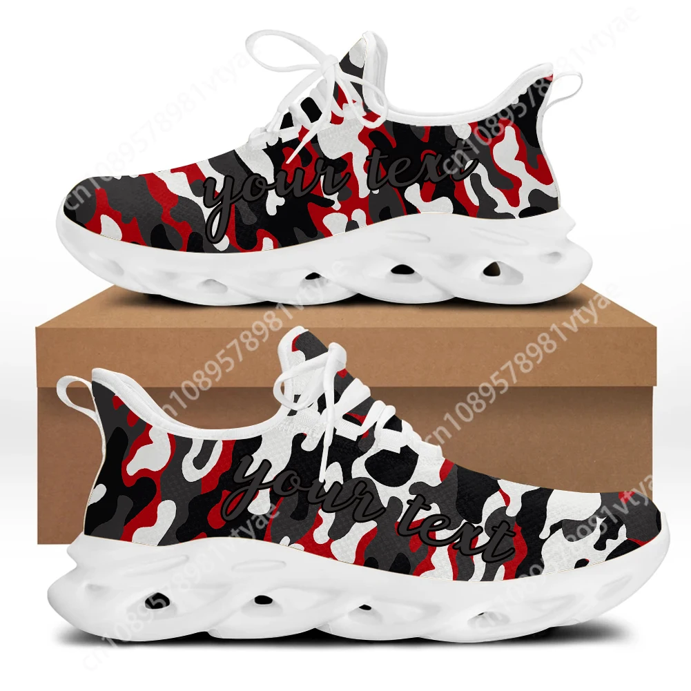 Custom Made Fashion Camouflage Print Mesh Breathable Outdoor Sport Sneakers Training Shoes Lightweight Sport Shoes Zapatillas