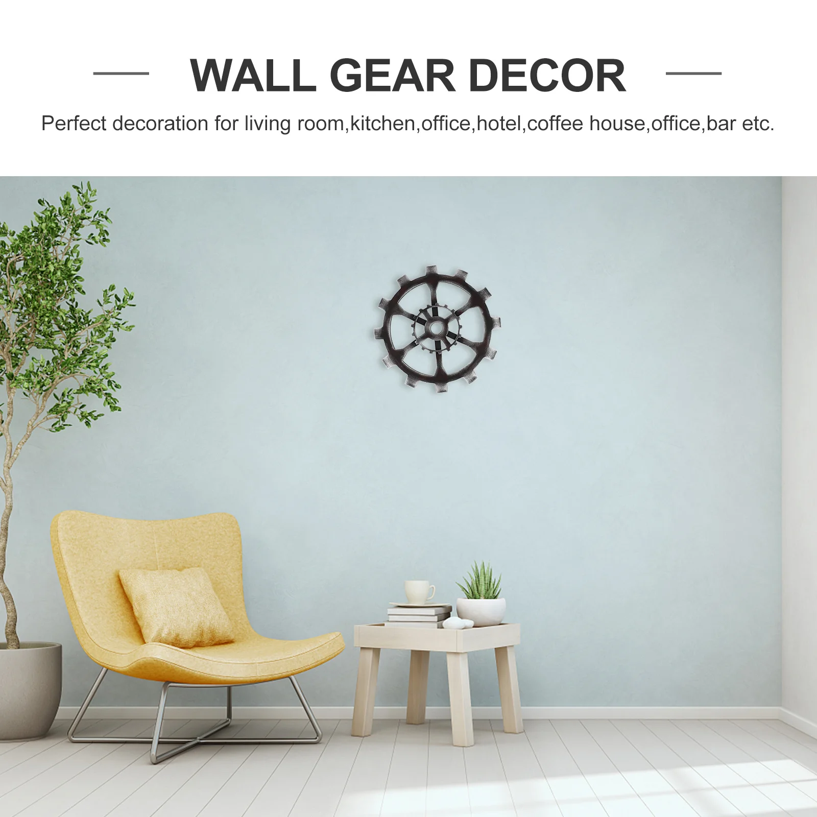 

Wood Gear Hanging Vintage Steampunk Wall Decor for Cafe Bedroom Hotel Unique Creative Home Warming Gift Idea Wall Gear Decor