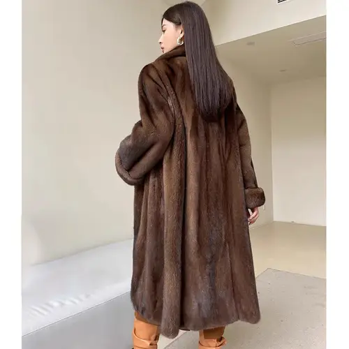 Winter Thick Warm Long Faux Fur Coat Women Long Sleeve Plus Size Luxury High Quality Fur Coat Lapel Tops Loose Winter Jacket - Image 4