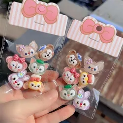 6PCS Disney Cartoon Cute Semi-transparent Shirley LinaBell Stickers Decorative Mobile Phone Shell Water Cup Stickers Wholesale