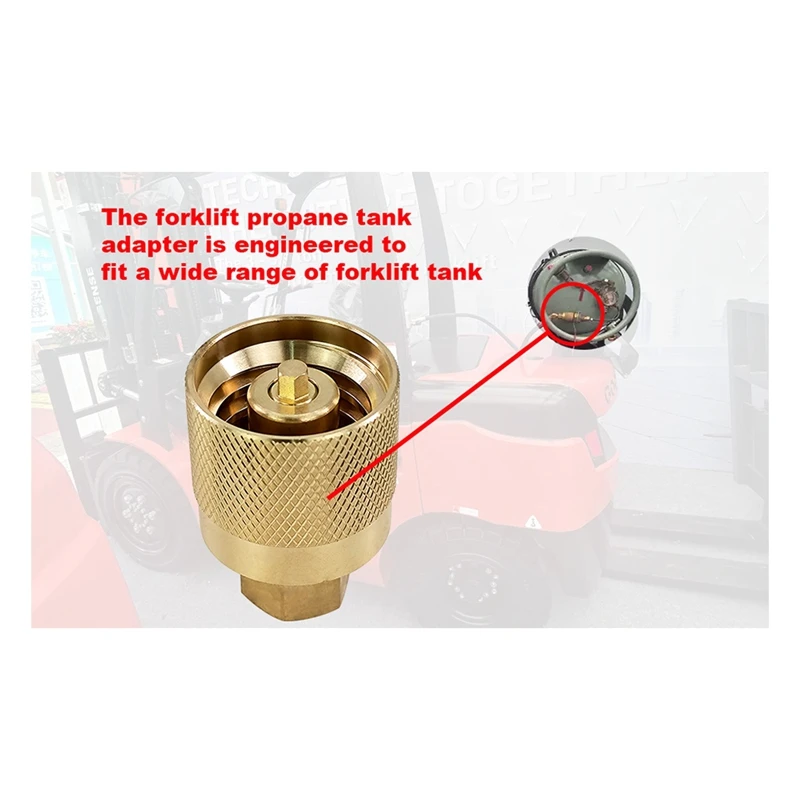 BAAG-RE7141F Propane Forklift Connector Adapter Valve With Gasket - Brass Female Connector