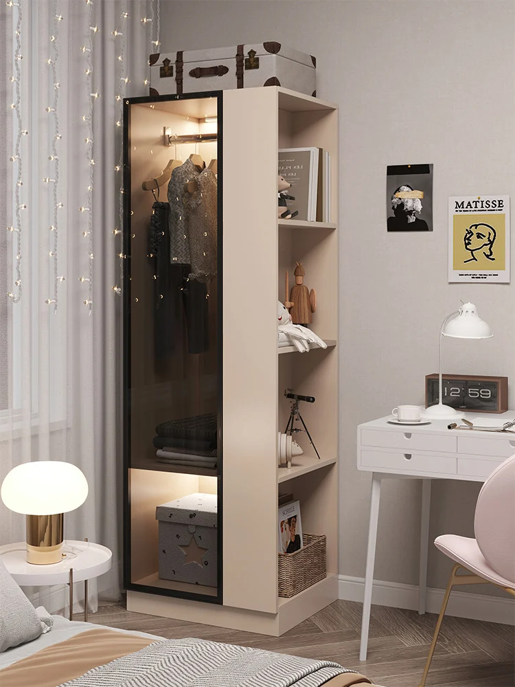 Single small wardrobe storage cabinet children\'s home bedroom wardrobe modern simple wardrobe small apartment saves space